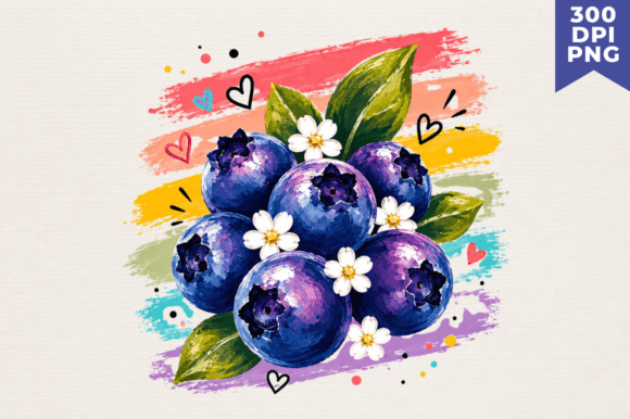 Download Watercolor Blueberry Clipart PNG,Blueber - Berry Collection