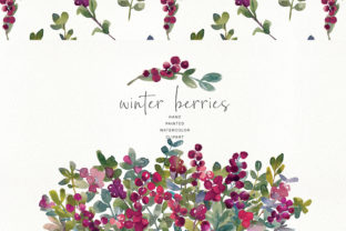 Download Watercolor Winter Berry Clipart - Winter - Berry Collection