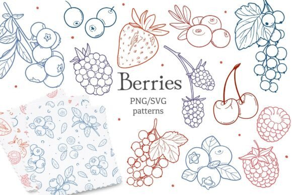 Download Berry Clipart SVG PNG, Fruit Patterns - Berry Collection