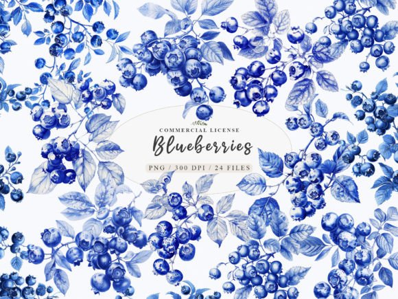 Download Watercolor Blueberry Clipart, Berry Art - Berry Collection