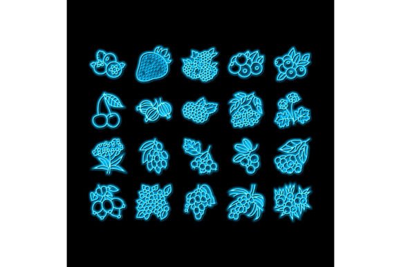 Download Berry Delicious and Vitamin Food Neon - Berry Collection
