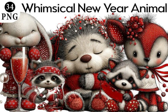 Download Whimsical New Year Animal Party Clipart - Party Collection
