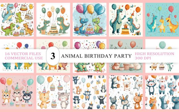 Download Dinosaur &amp; Animal Birthday Party - Party Collection