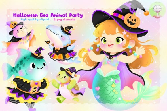 Download Halloween Sea Animal Party Clipart - Party Collection