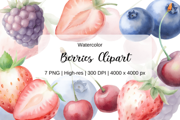 Download Watercolor Berry Clipart PNG - Berry Collection