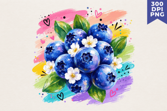 Download Watercolor Blueberry Clipart PNG,Blueber - Berry Collection