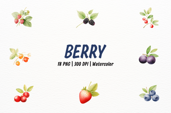 Download Watercolor Berry Clipart - Berry Collection